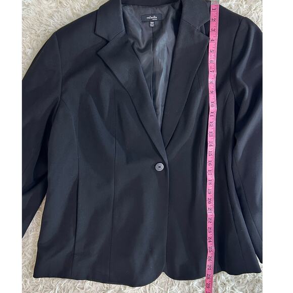 Rafealla Woman Women's Size 18W Black One Button Blazer Jacket #0351 - Picture 11 of 13